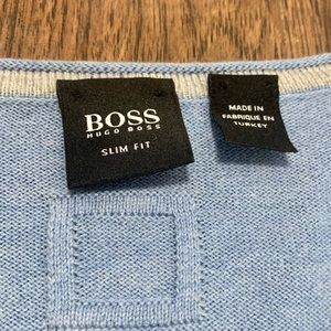 HUGO BOSS SOFT BABY BLUE V-NECK SWEATER! 🔥😎💙